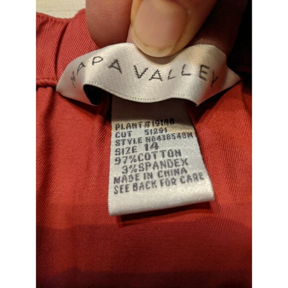 Napa Valley Skirt Size 14 Red Modest Womens A-line - Picture 6 of 6